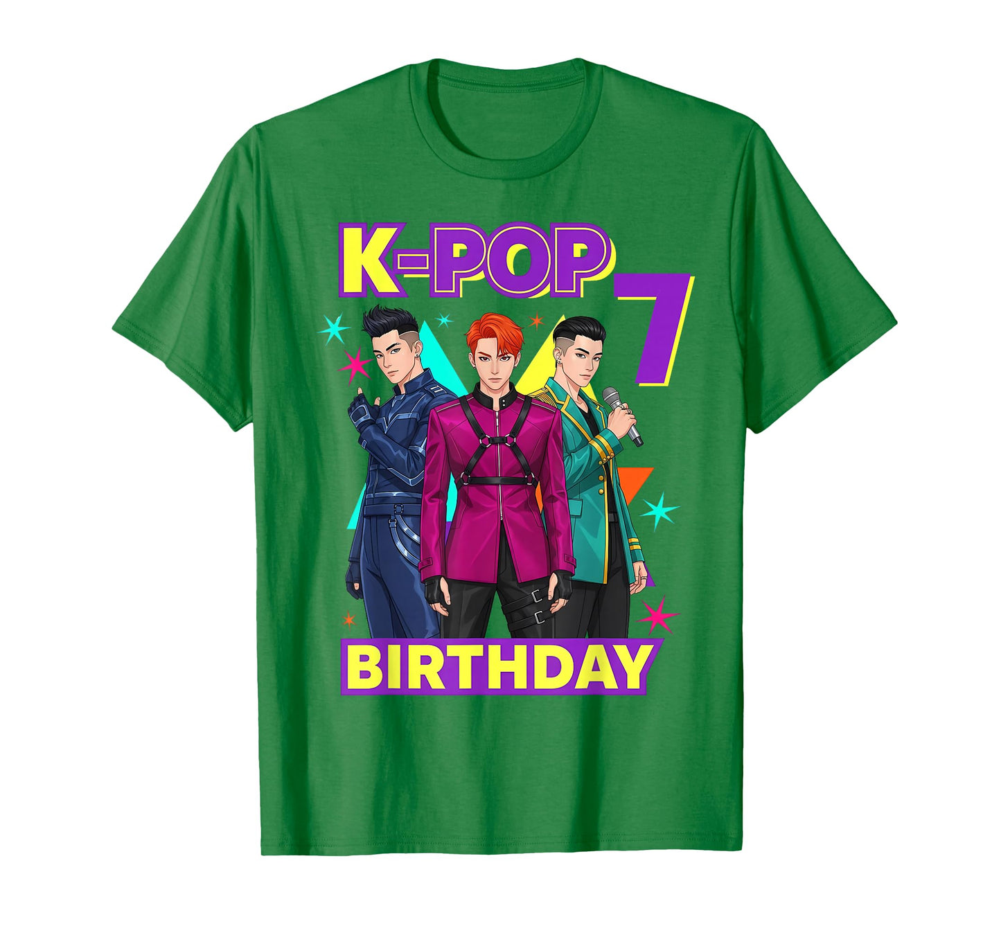 7 Years Old Birthday K Pop Kids 7th Birthday Boys K-pop T-Shirt