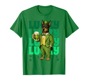 Doberman Pinscher St Patricks Day Lucky Irish T-Shirt