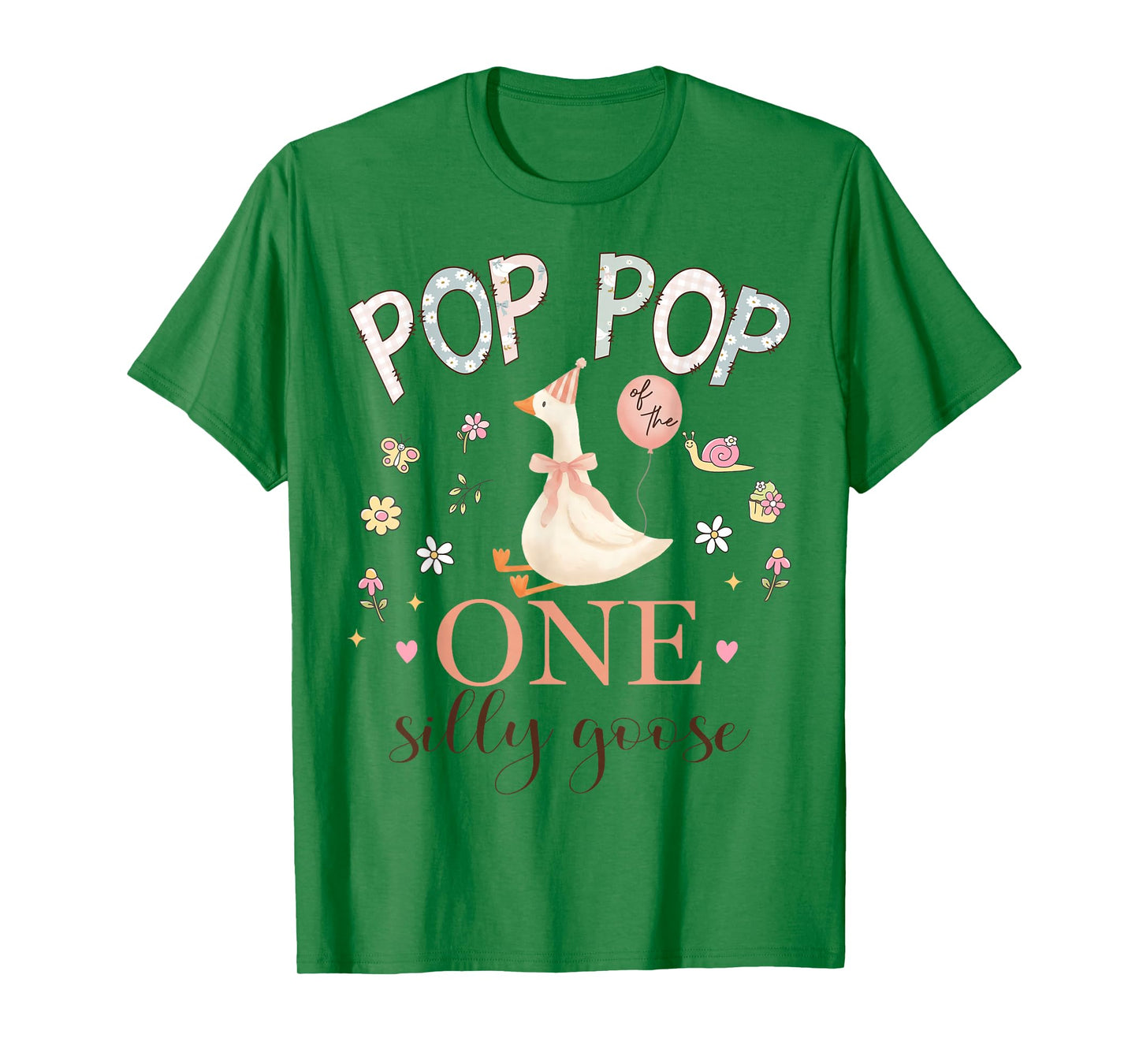 Pop Pop of The One Silly Goose 1st Birthday Girl Matching T-Shirt