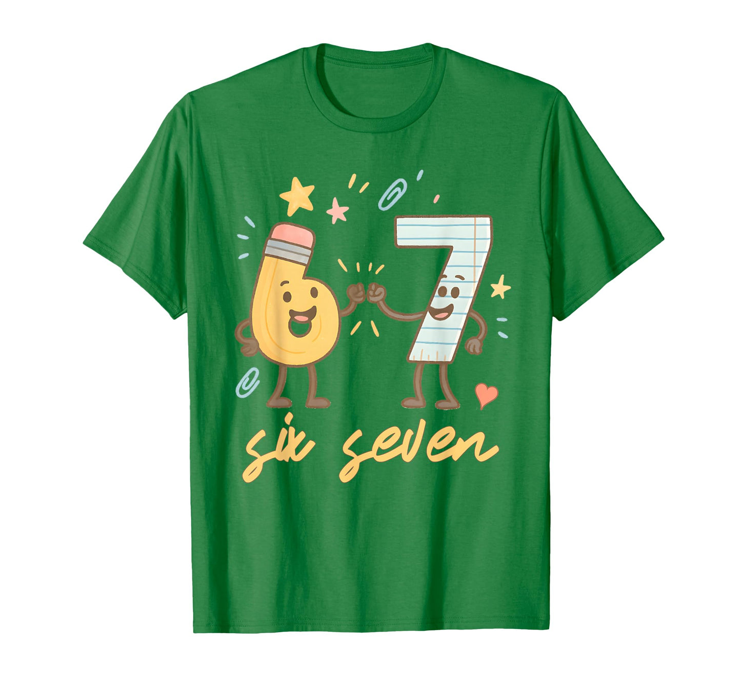 67 Teacher Cute 6 7 Women's School Pencil Six Seven Meme T-Shirt