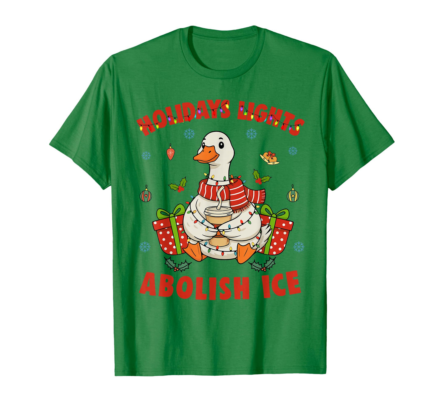 Holidays Lights Ice Silly Goose Christmas Winter Holiday T-Shirt