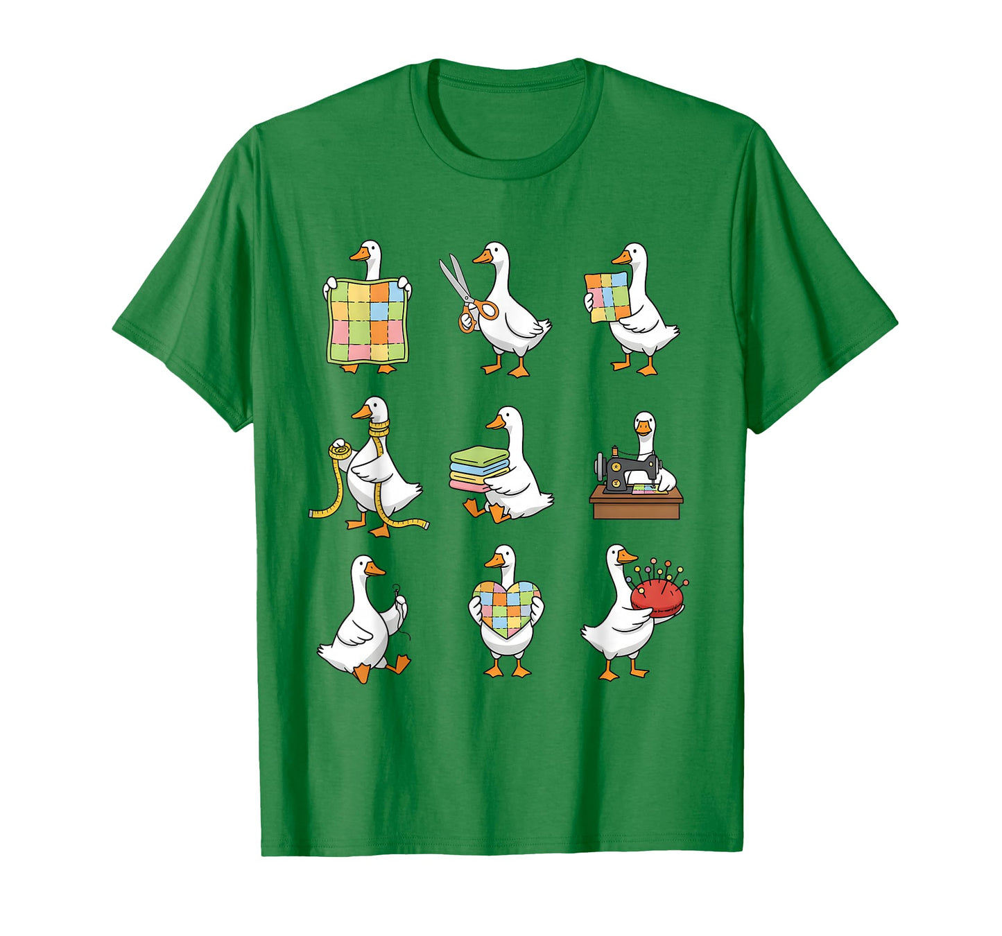 Quilting Lover Quilter Sewing Machine Patchwork Silly Goose T-Shirt
