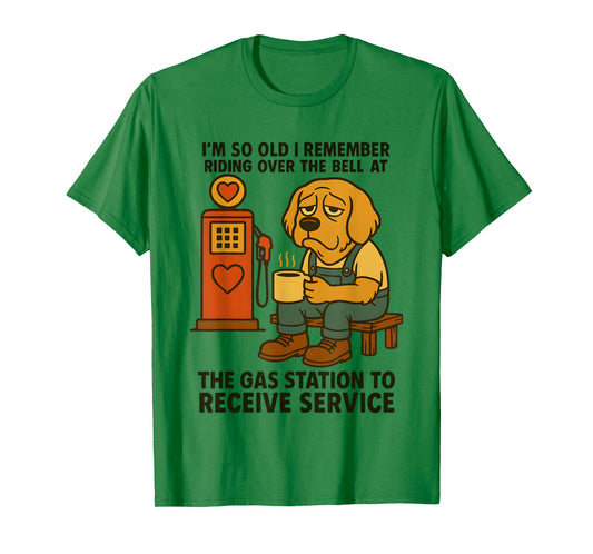 Golden Retriever I'm So Old I Remember Riding Over The Bell T-Shirt