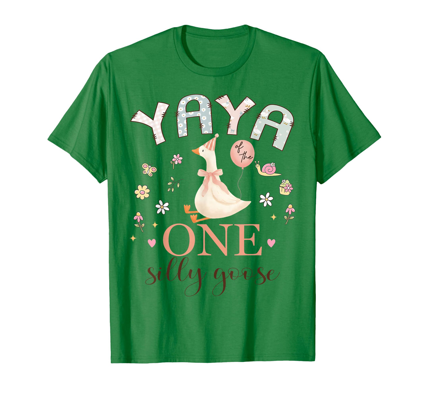 Yaya of The One Silly Goose 1st Birthday Girl Matching T-Shirt