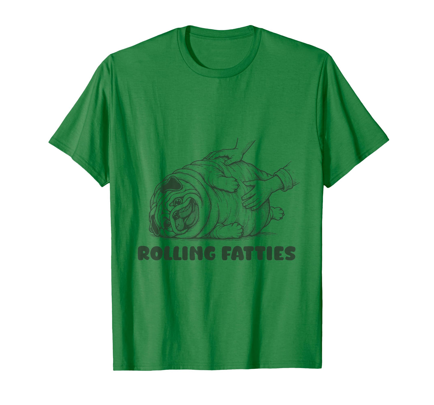 Rolling Fatties Pug Funny Cute Pug Lover T-Shirt
