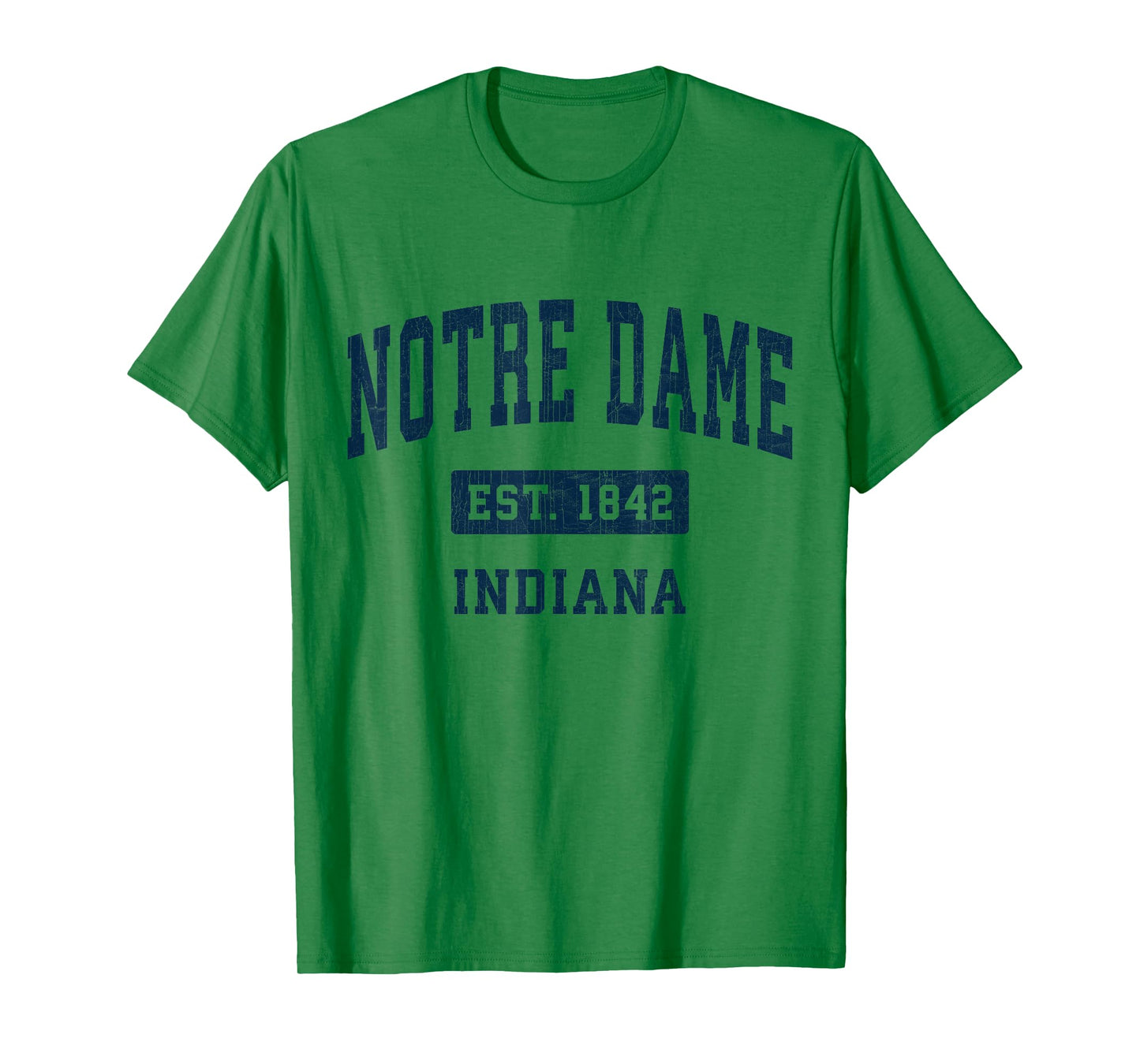 Notre Dame Indiana in Vintage Navy 90s Style Sports Design T-Shirt