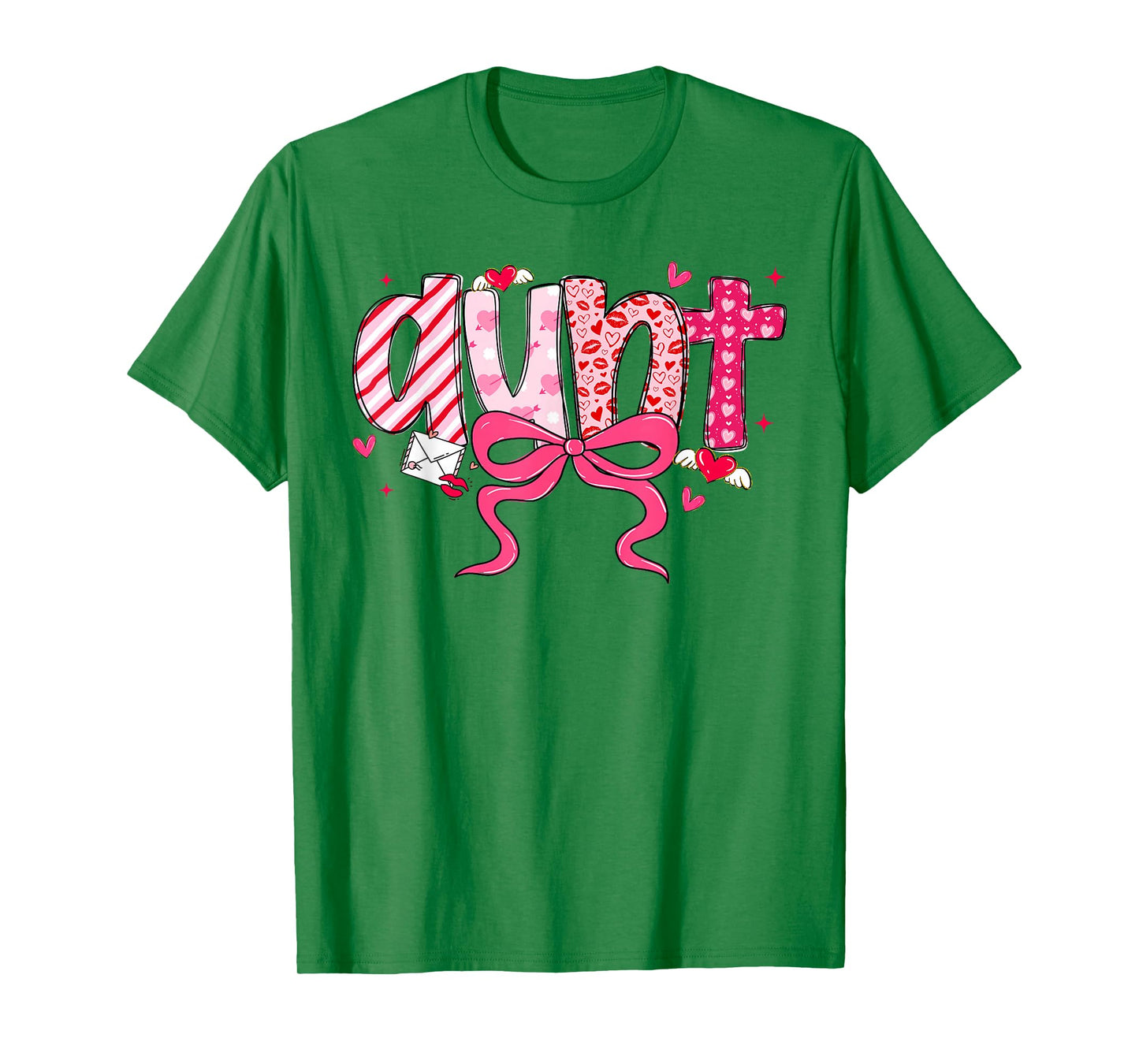 Aunt Valentine Heart Auntie Valentines Day Coquette Bow T-Shirt