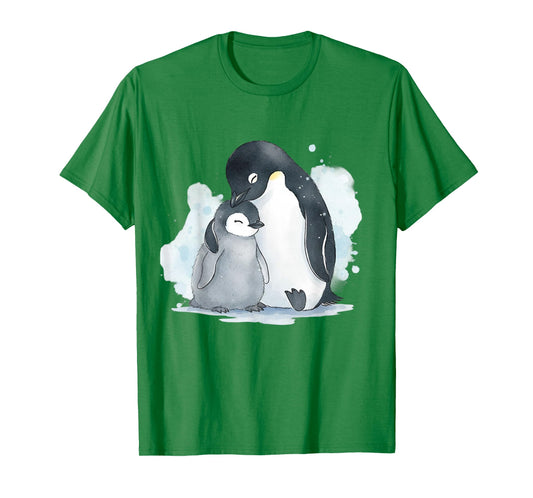 Penguin Mama Baby Mother Child Mom Love T-Shirt