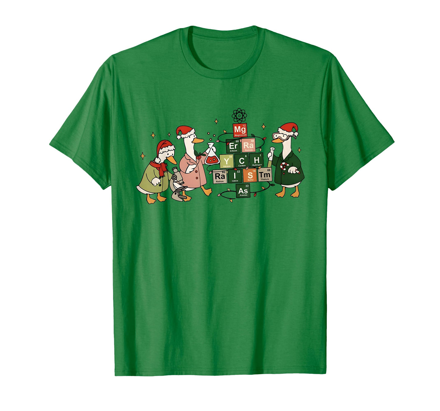 Merry Chemistmas Goose Chemistry Christmas Science Teacher T-Shirt