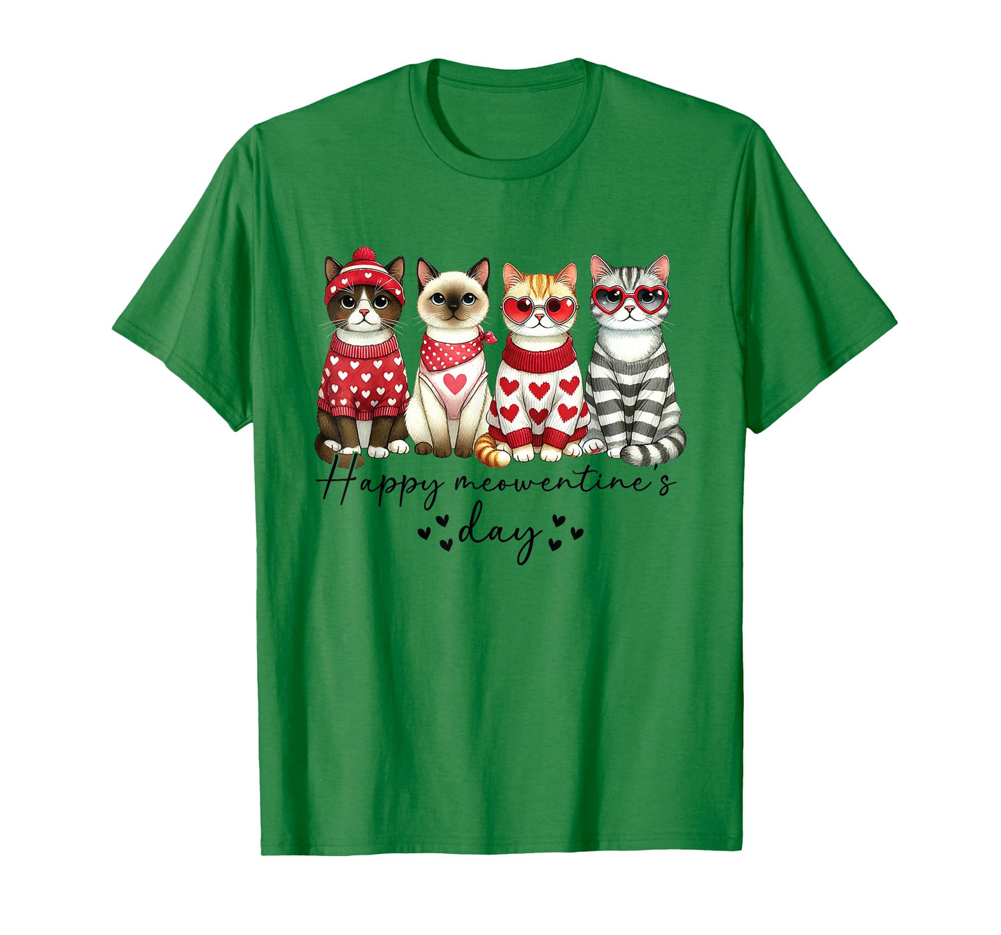 Happy Meowentine's Day Cute Valentines Funny Cat Squad T-Shirt