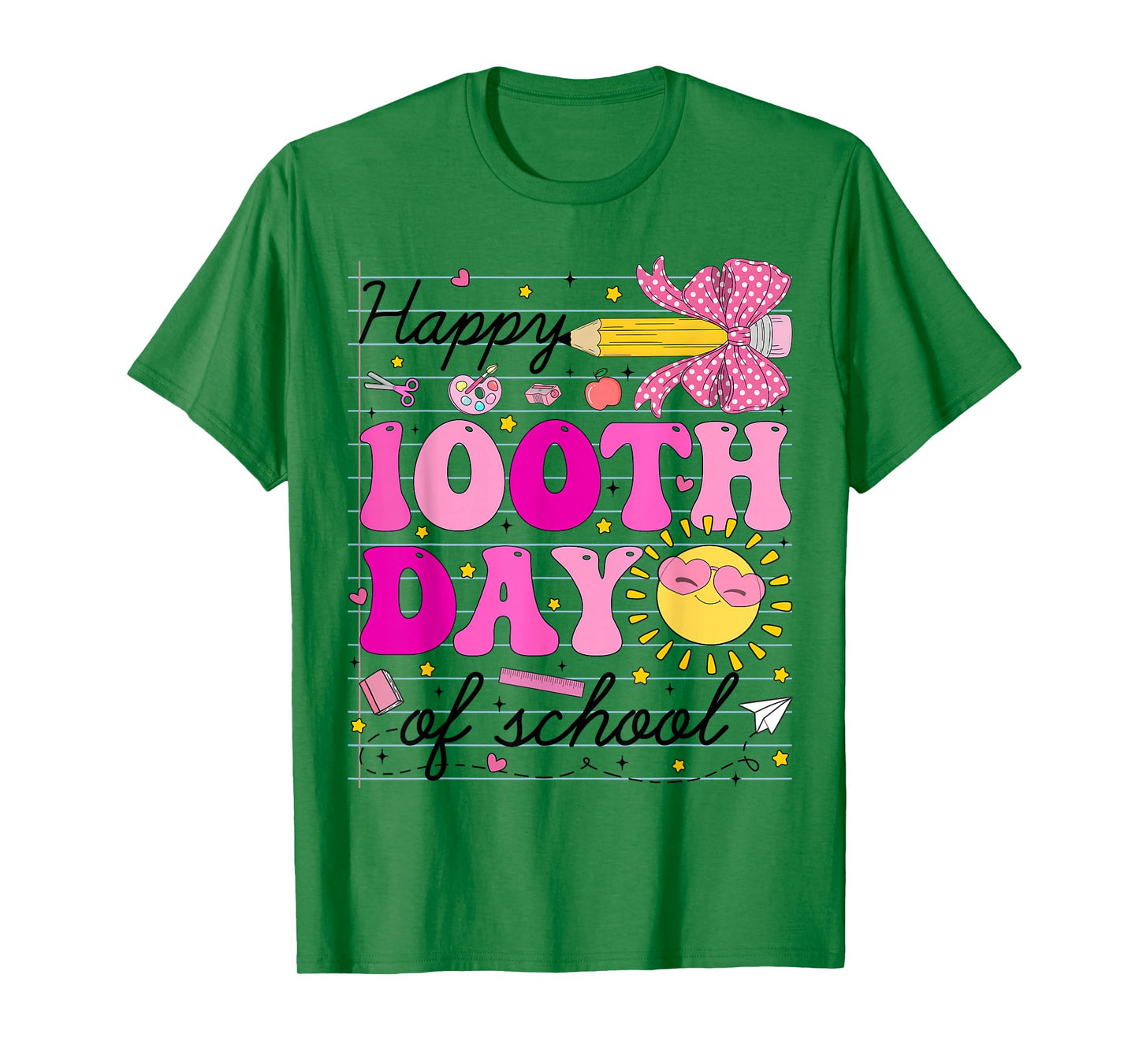 Happy 100 Days of School Coquette 100th Day Teachers Girls T-Shirt