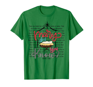 Mary Did You Know Christian Bible Verse Christmas Jesus T-Shirt