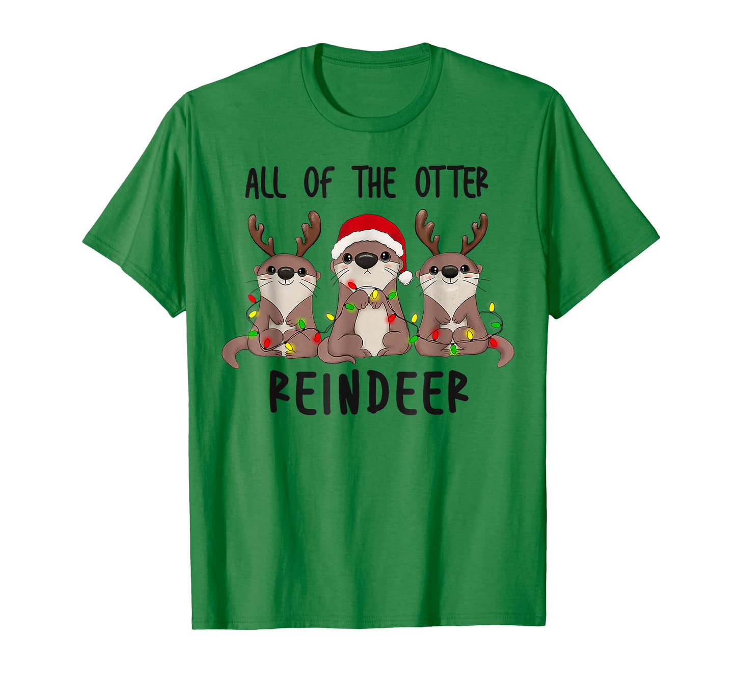 Christmas All of The Otter Reindeer T-Shirt