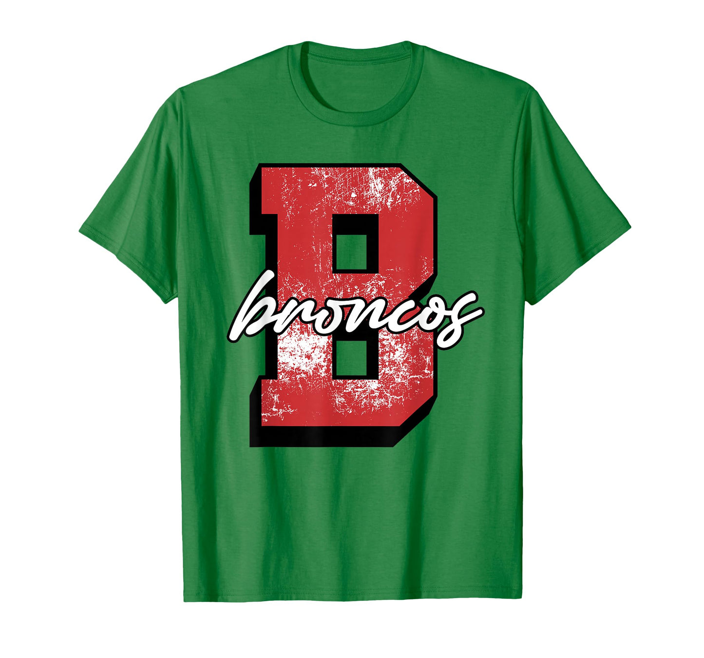 Red Broncos School Spirit Game Day Mascot Bronco Pride T-Shirt