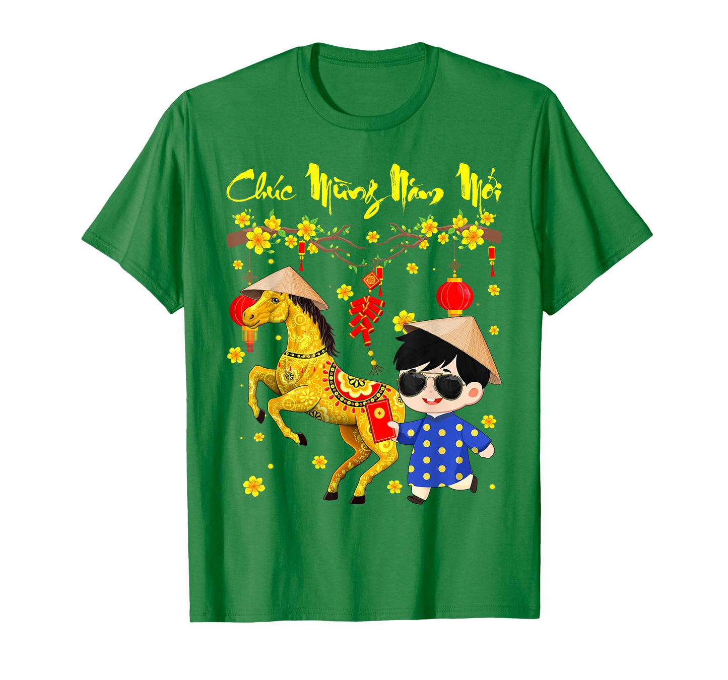 Chuc Mung NAM Moi Binh NGO TET 2026 Vietnamese Boy Ao Dai T-Shirt