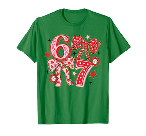 Six Seven 67 Meme Coquette Bow 6 7 Valentines Day Girls Kids T-Shirt