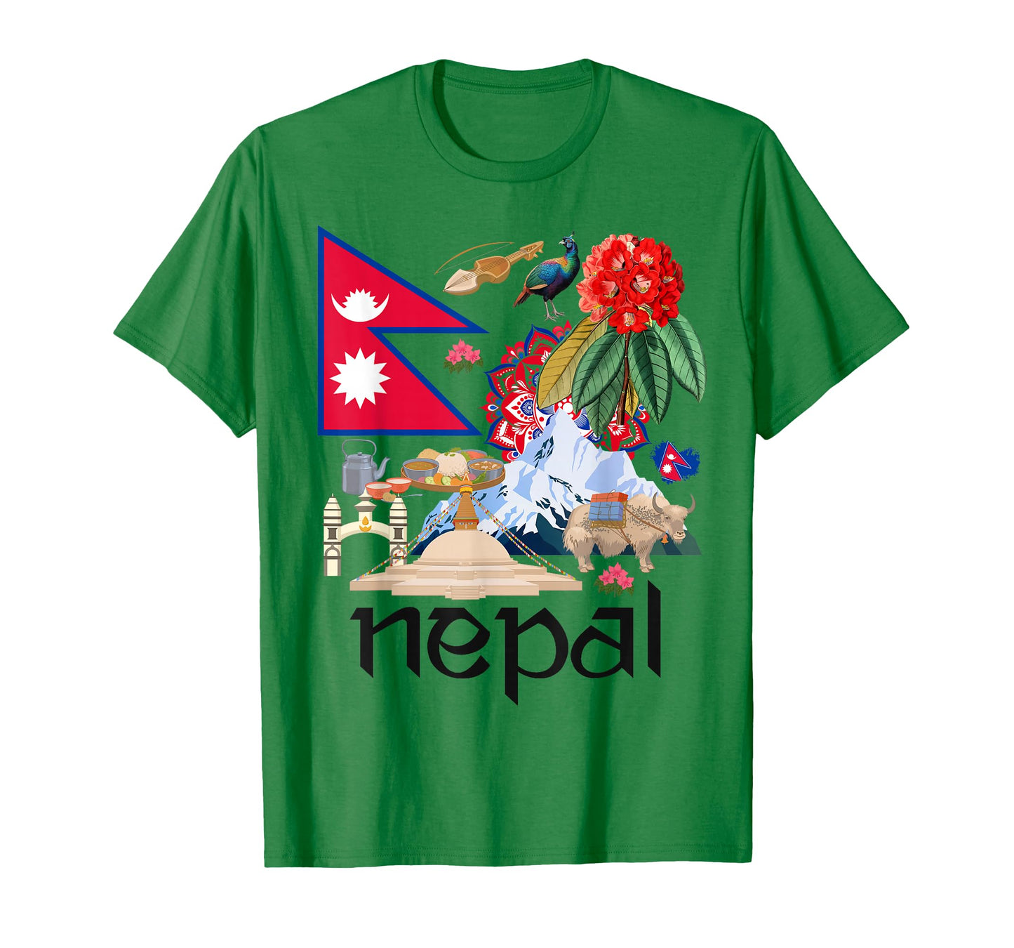 Nepal Flag Outfit Idea for Kids Nepalese Nepali Heritage T-Shirt