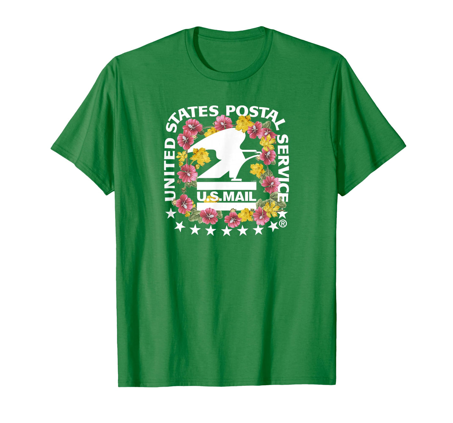 United States Postal Service Vintage Floral Logo USPS T-Shirt
