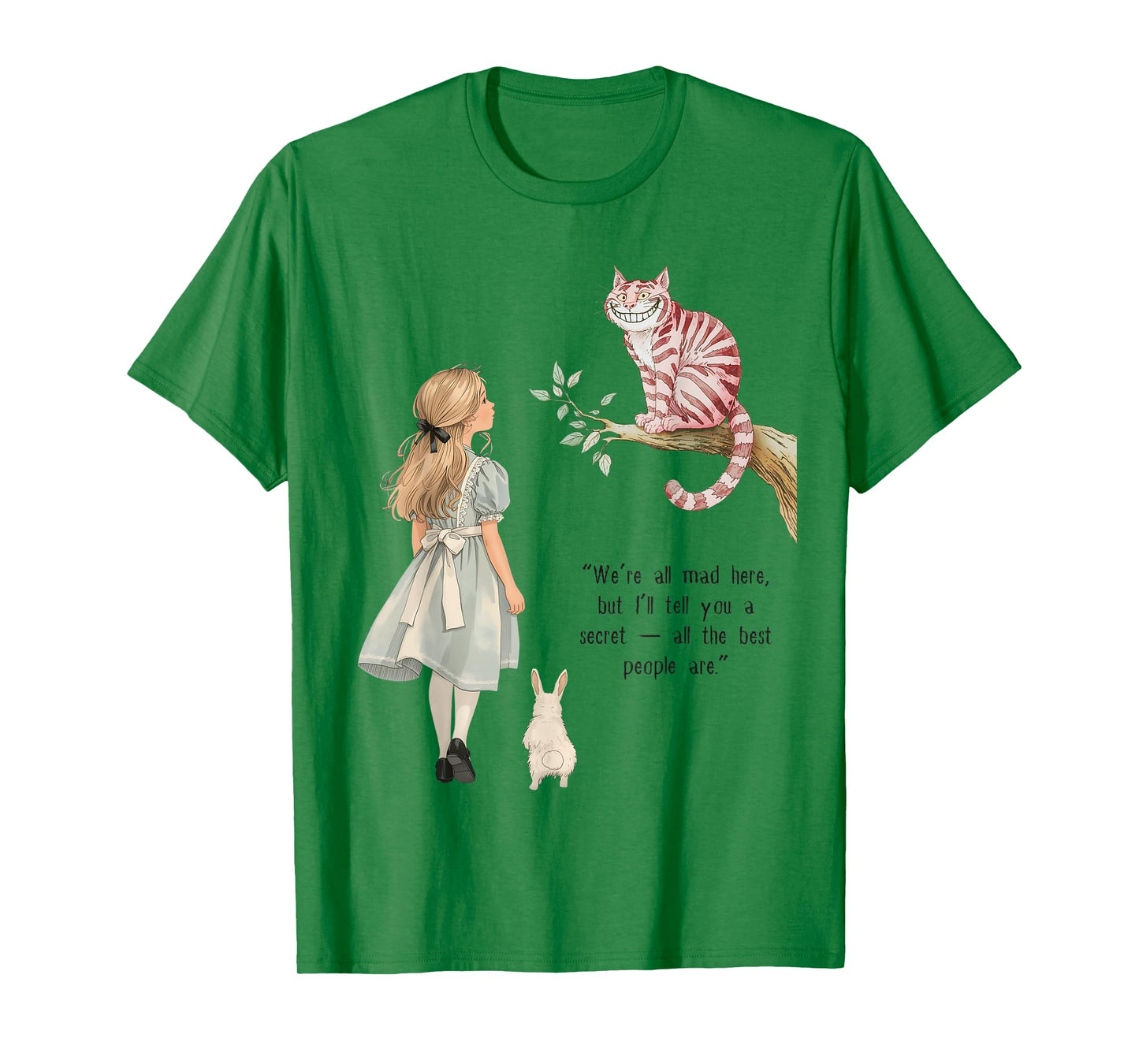 Alice Adventures Wonderland Retro Childrens Vintage Book Day T-Shirt