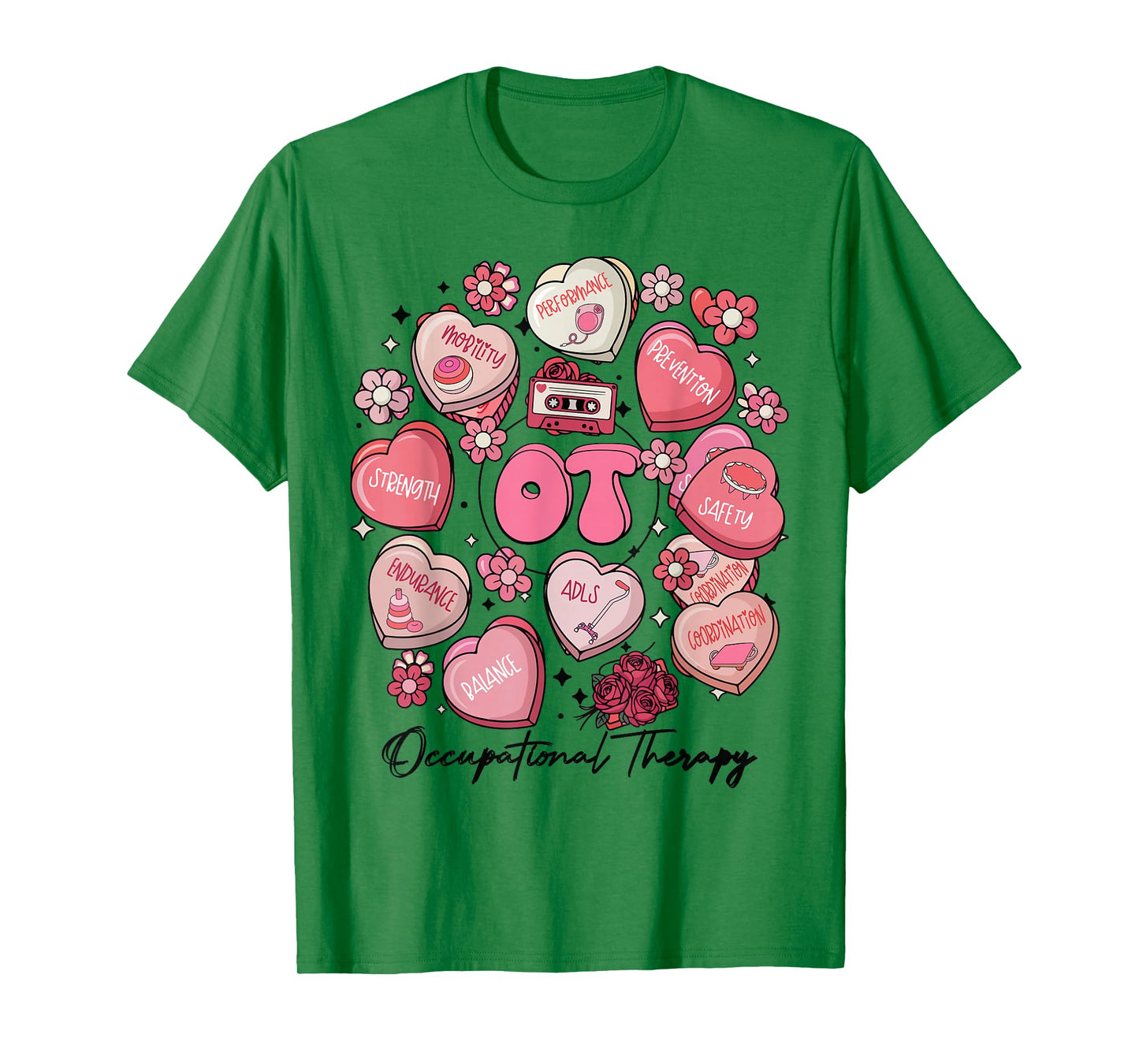Cute Occupational Therapy Valentines OT Therapist Hearts T-Shirt