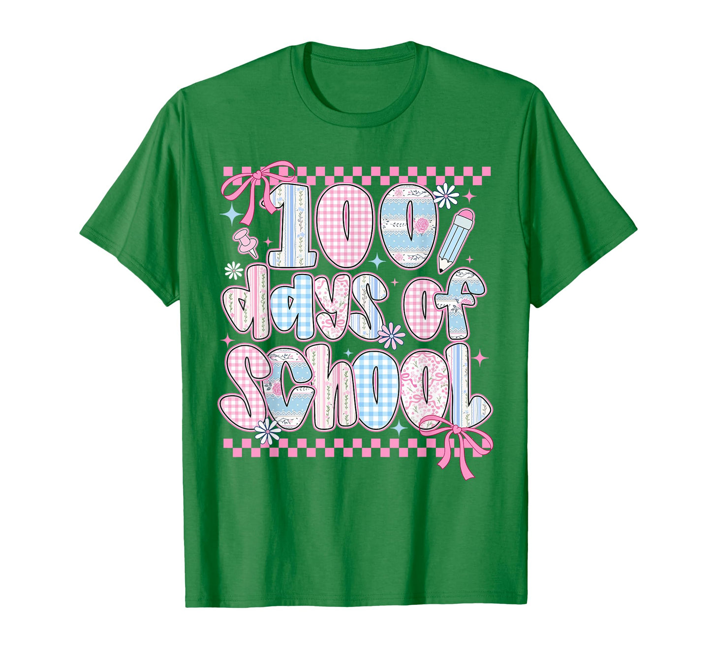 Coquette Happy 100 Days of School Girls 100th Day Teacher T-Shirt