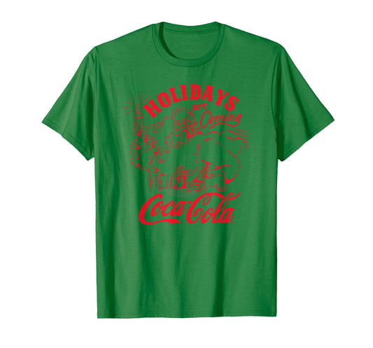 Coca-Cola Christmas Holidays Are Coming Vintage Poster T-Shirt