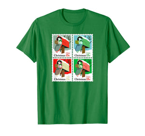 USPS Christmas Stamps Winter Mailbox Pop Art Post Office T-Shirt
