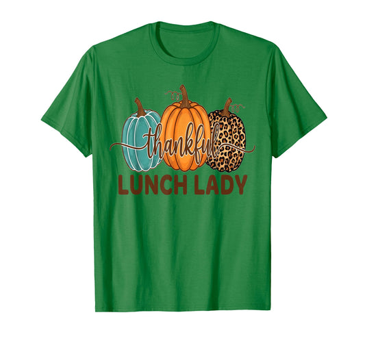 Fall Cafeteria Turkey Food Thankful Lunch Lady Thanksgiving T-Shirt