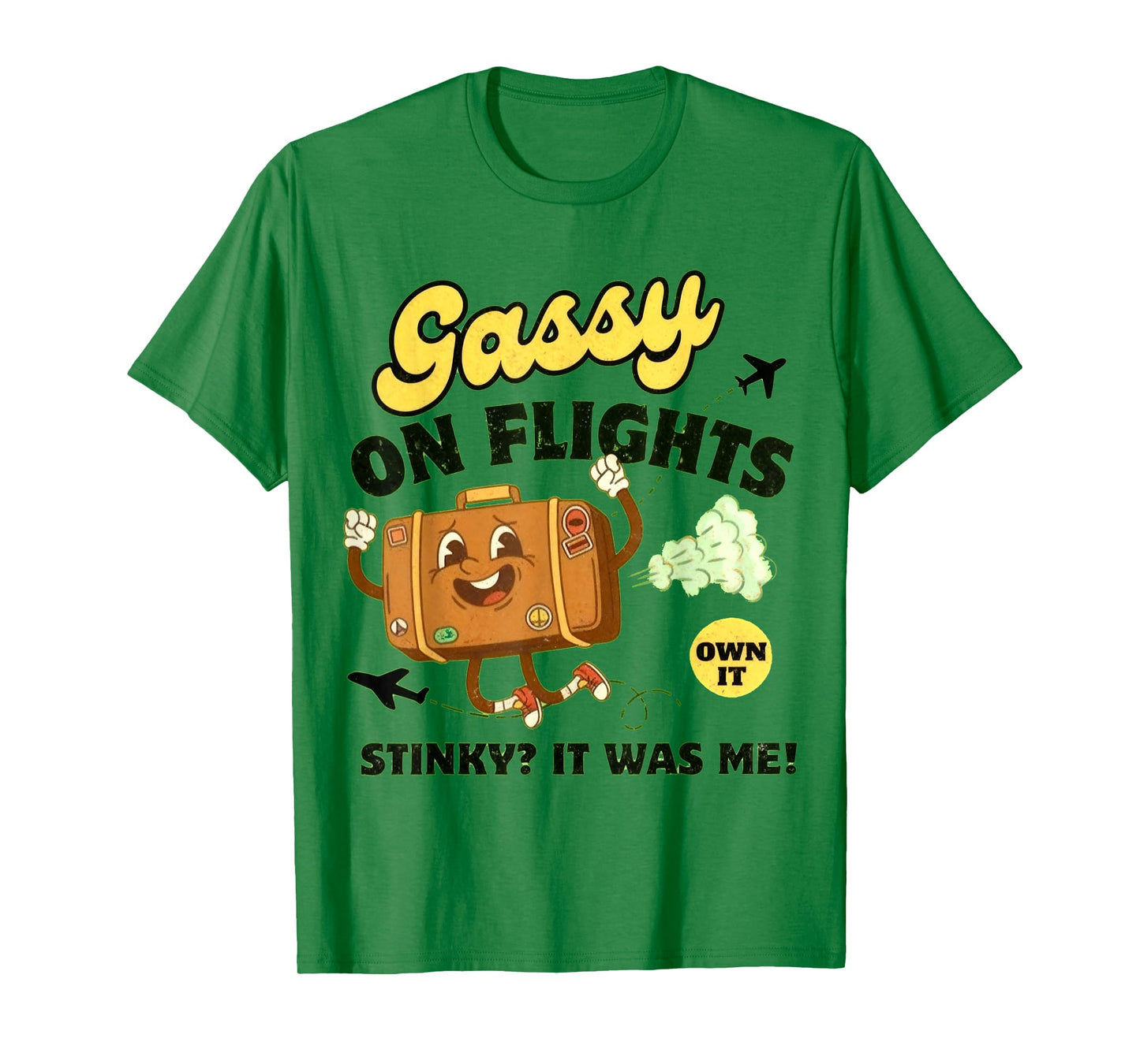 Gassy on Flights Embarrassing Fart Flight Inappropriate Exch T-Shirt