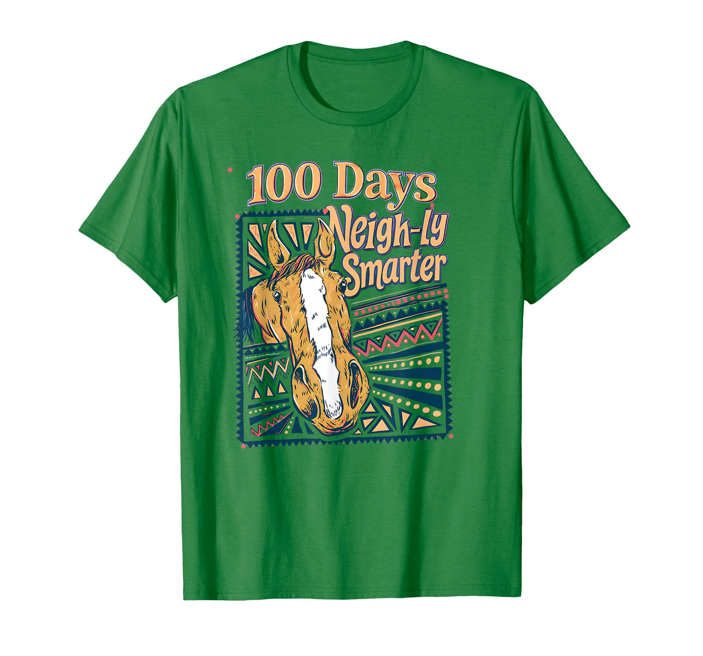 100 Days Neigh-ly Smarter Horse Kids 100th Day of School T-Shirt