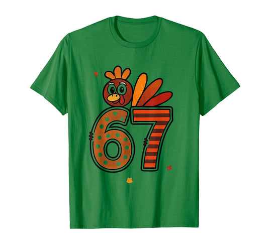 67 Thanksgiving Turkey Meme Funny Kids Teacher T-Shirt