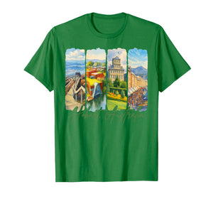 Hobart Australia Traveling Trip Brushstroke Souvenir Vacay T-Shirt