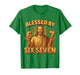 Six Seven Gen Alpha Blessed by 6 7 Jesus 67 Meme Christian T-Shirt