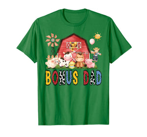 Bonus Dad of The Birthday Boy Farm Cow Matching Family T-Shirt
