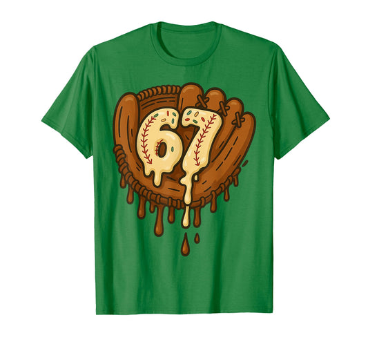 67 Ice Cream Drip Funny Six Seven Baseball T-Shirt