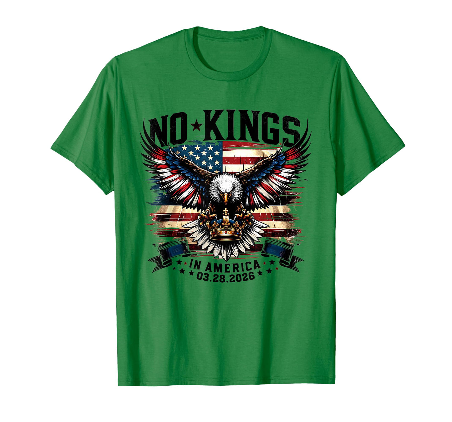 No Kings in America March 28 2026 No Kings Day Funny T-Shirt