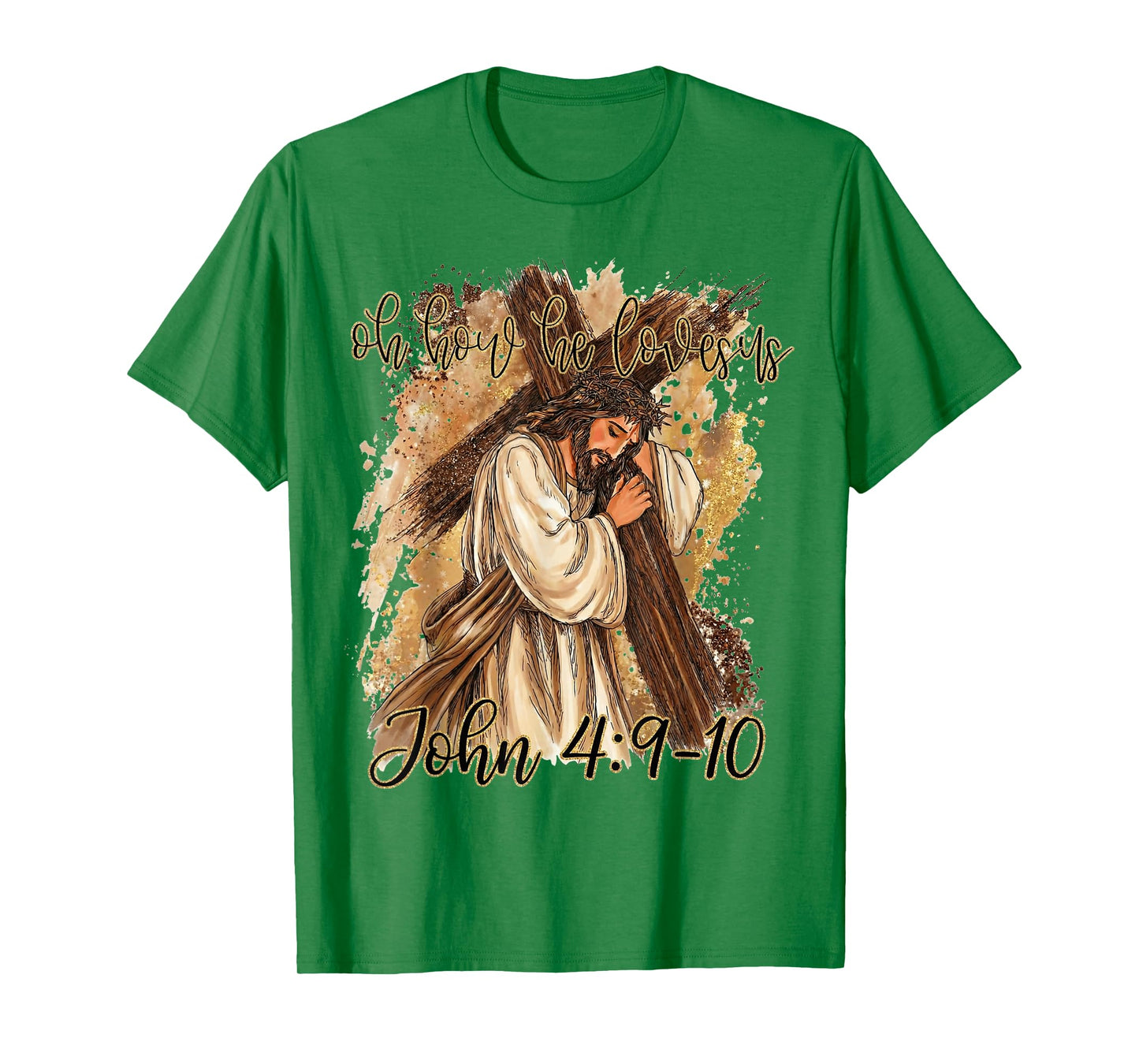 He is Risen Jesus Easter Oh How He Loves Us Christian Women T-Shirt