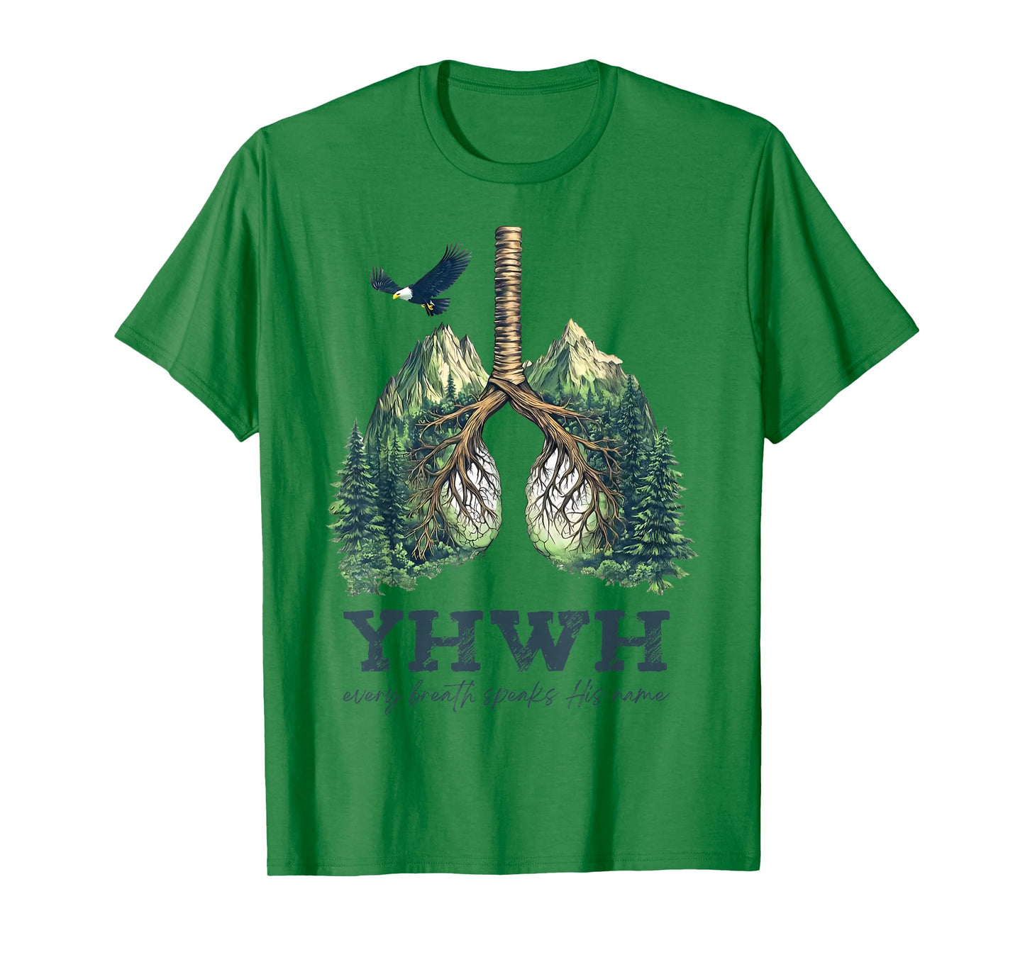 Jesus YHWH Lungs Christian Every Breath Speak His Name Faith T-Shirt