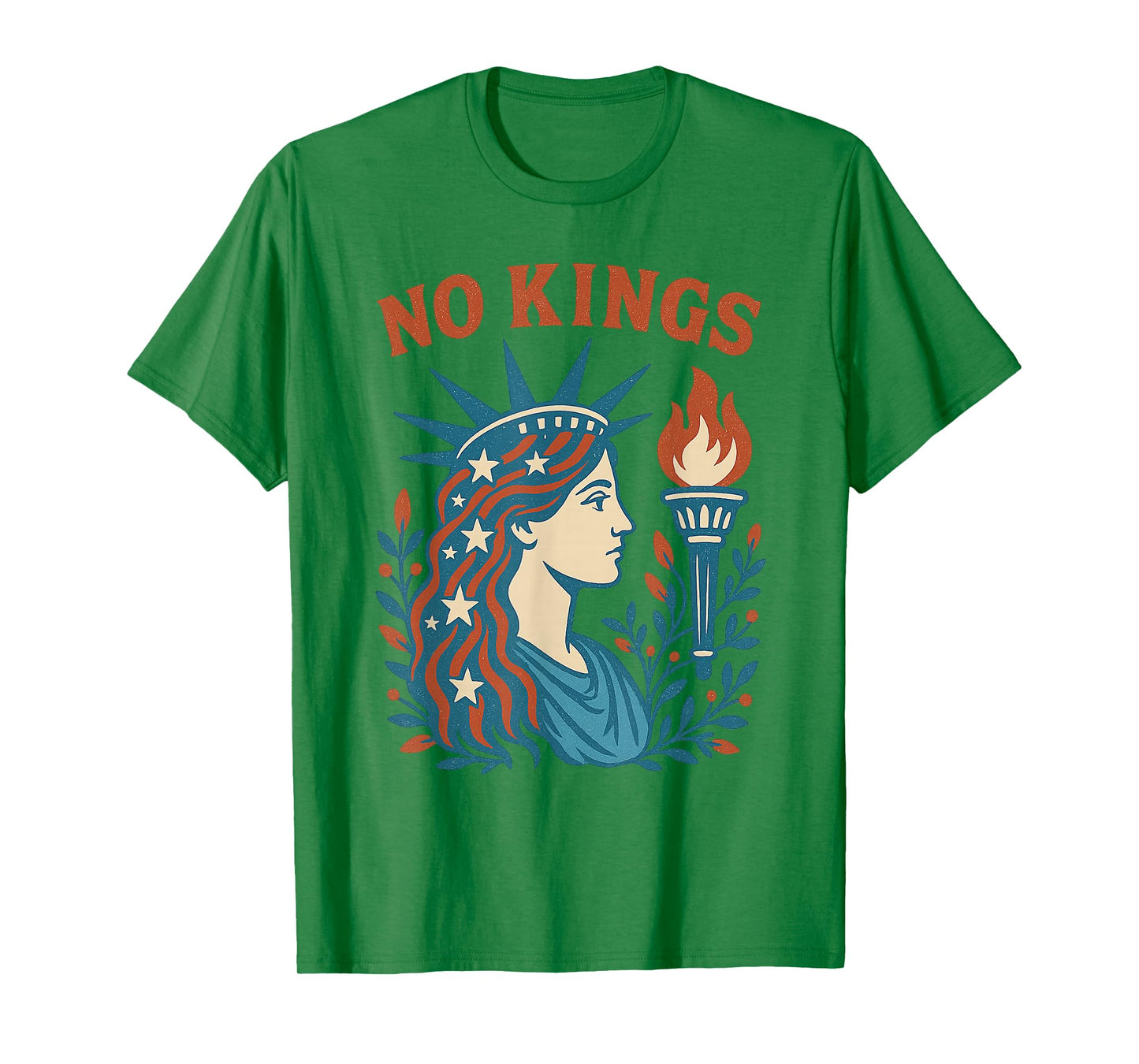 No Kings Retro Patriotic Woman Liberty Political T-Shirt