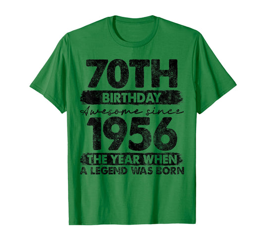 70 Year Old Gifts Vintage 1956 Limited Edition 70th Birthday T-Shirt