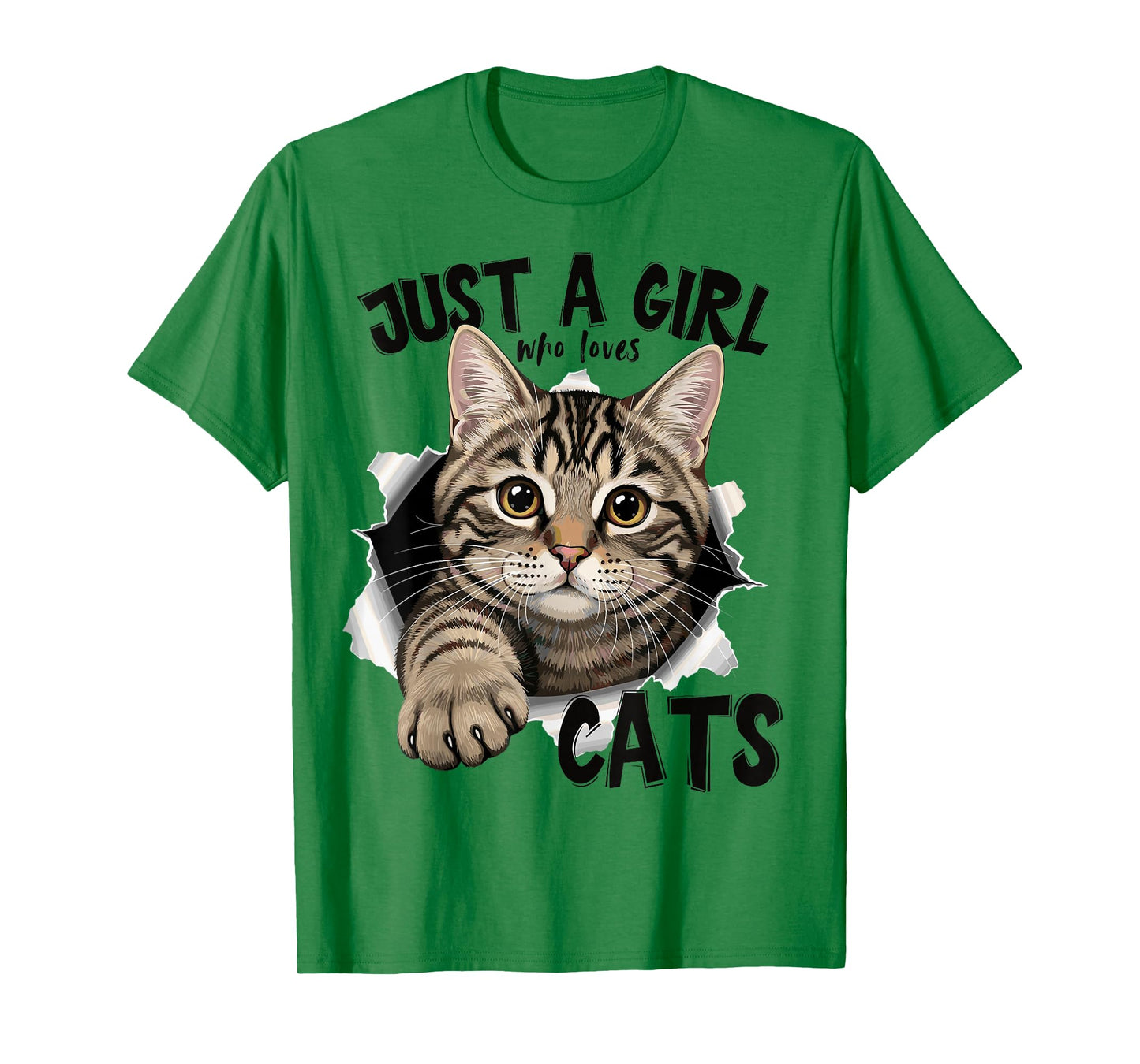 Just a Girl who Loves Cats Women who Rescue Cats and Kittens T-Shirt