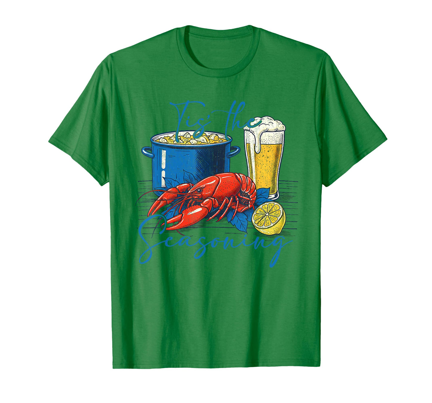 Vintage Tis The Seasoning Crawfish Boil Season Men Women T-Shirt