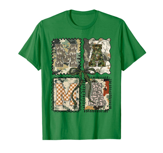Camo Hunting Mama Mallard Duck Deer Camouflage Mom Coquette T-Shirt