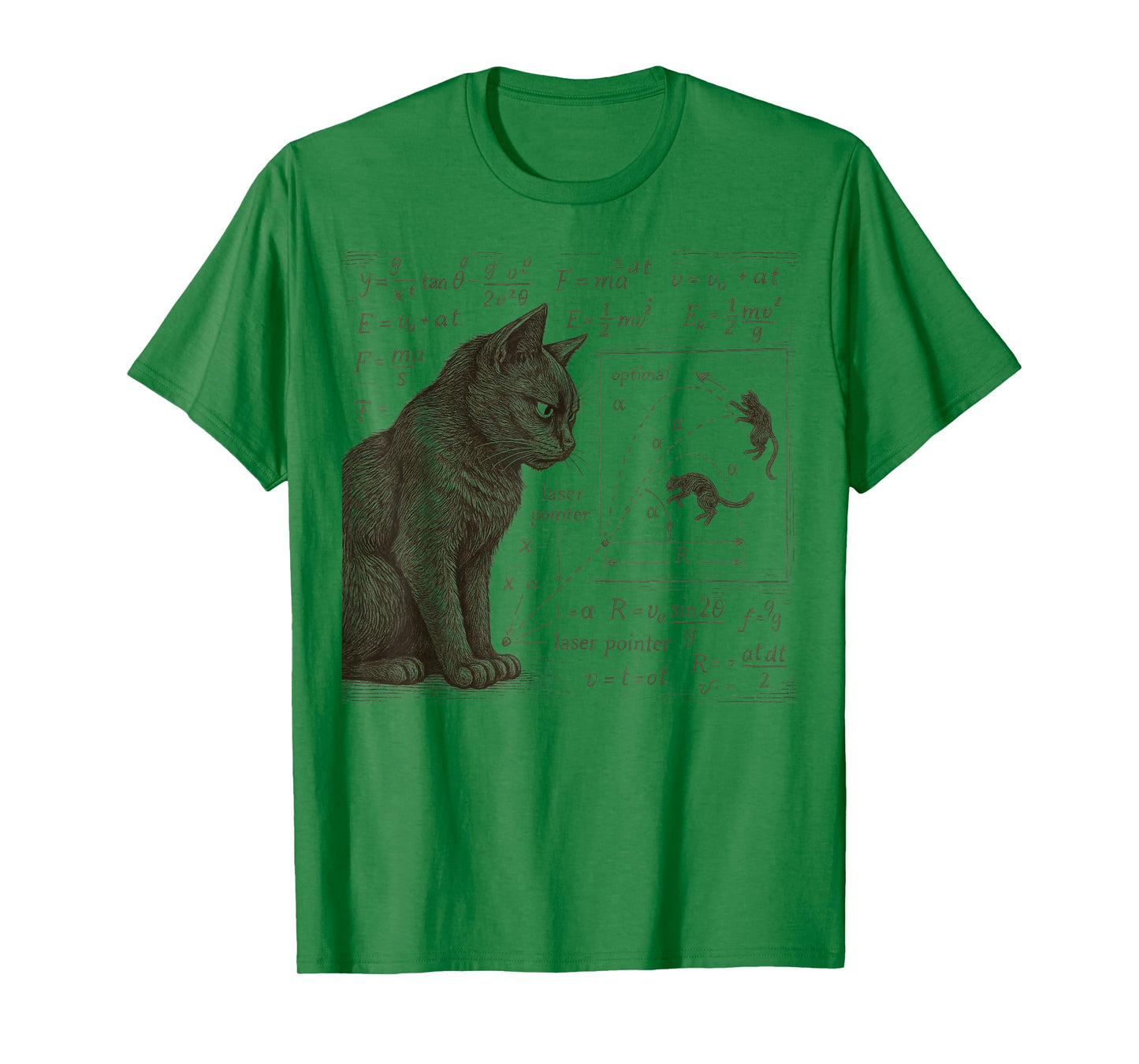 Funny Cat Math Physics Equations Science Humor T-Shirt