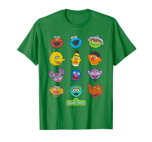 Sesame Street Character Heads T-Shirt