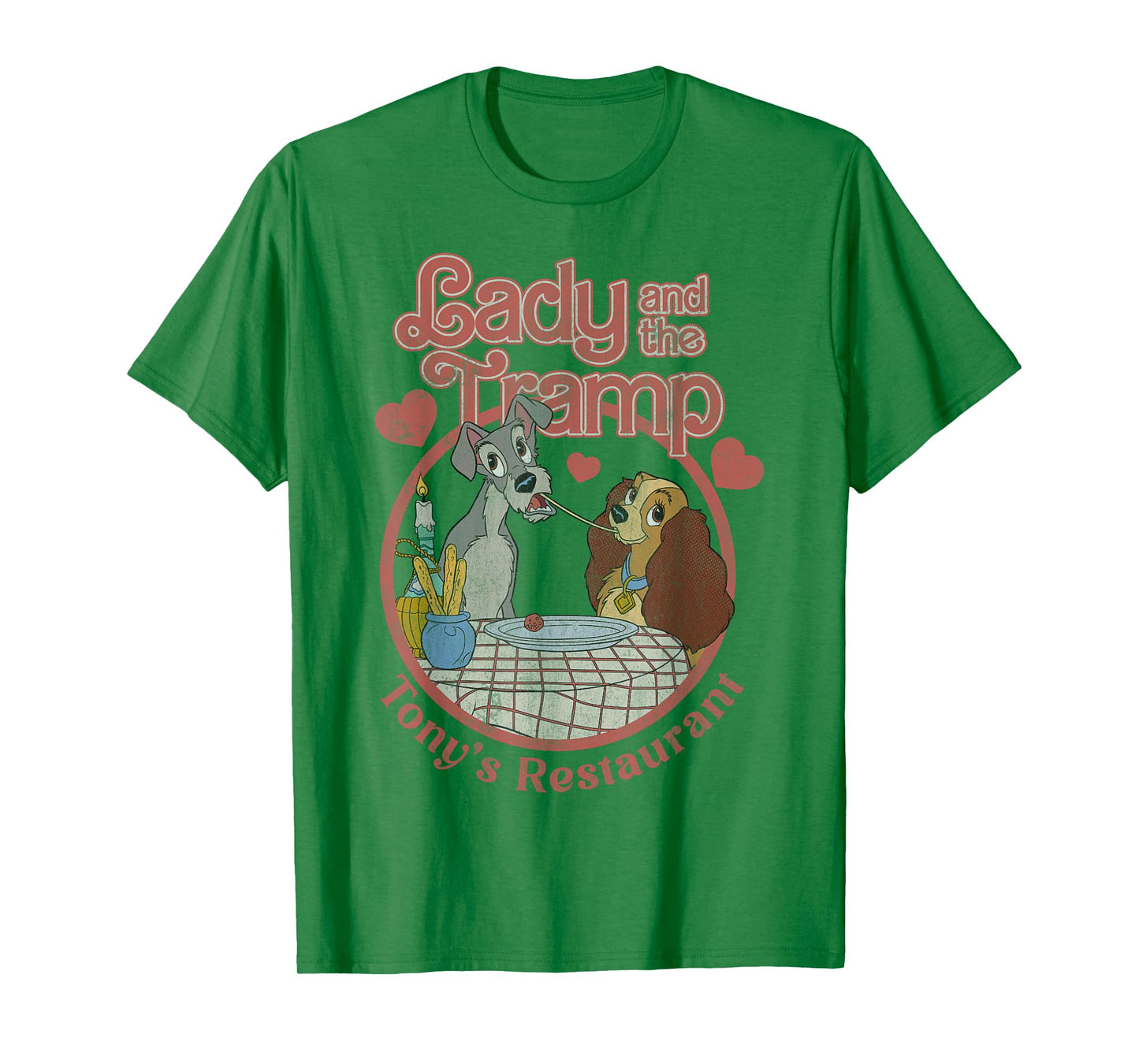 Disney Lady and The Tramp Valentine's Day Tony's Restaurant T-Shirt