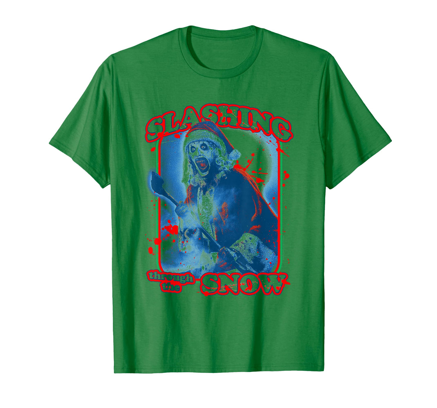 Terrifier Slashing Through The Snow Christmas Horror Movie T-Shirt