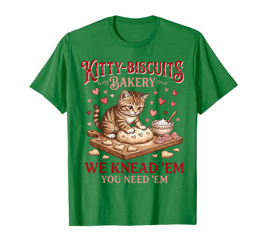 Valentines Cat Kitty Biscuits Bakery Kitten Baking Cookies T-Shirt