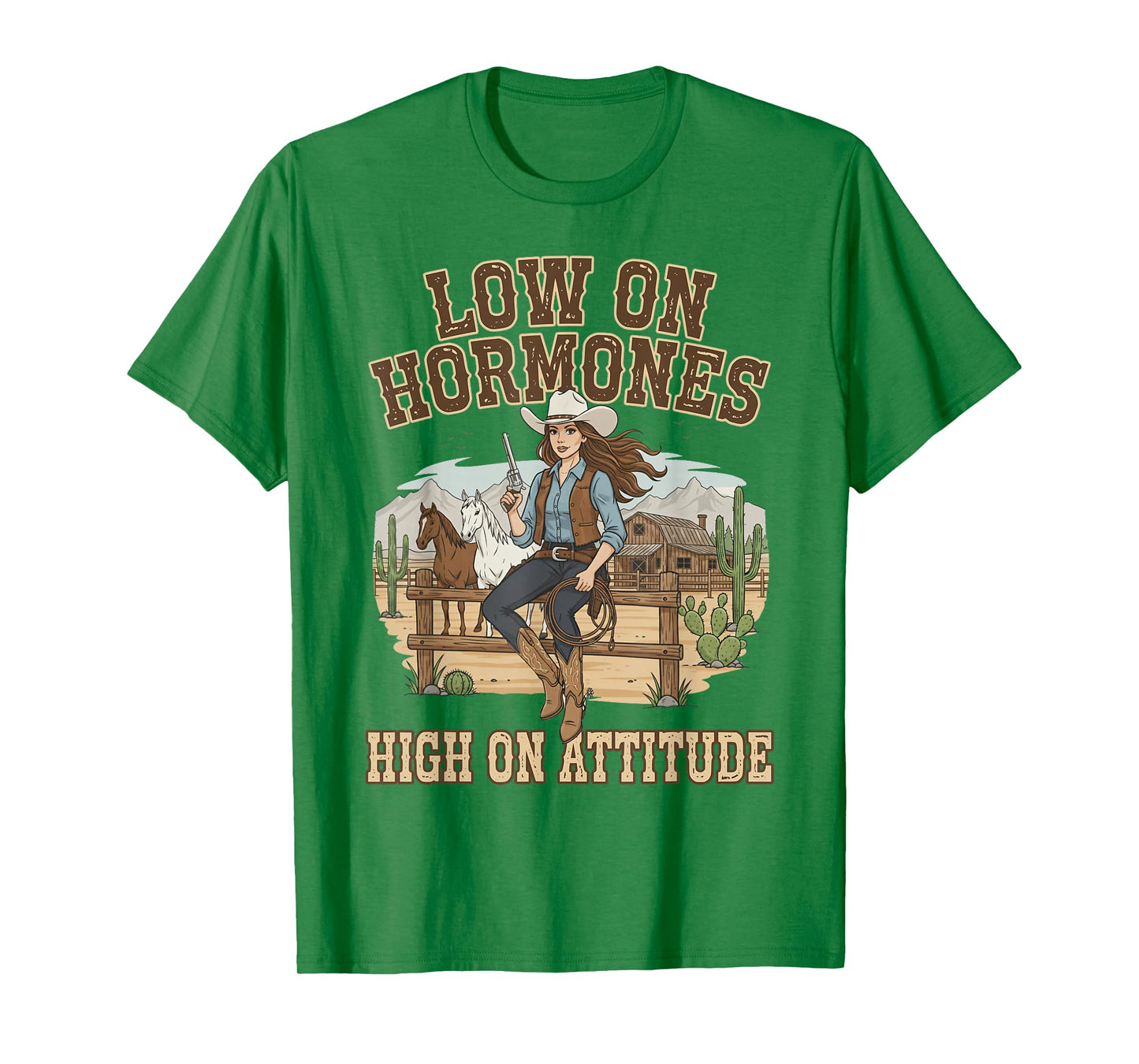 Menopausal Menopause Low On Hormones High On Attitude T-Shirt