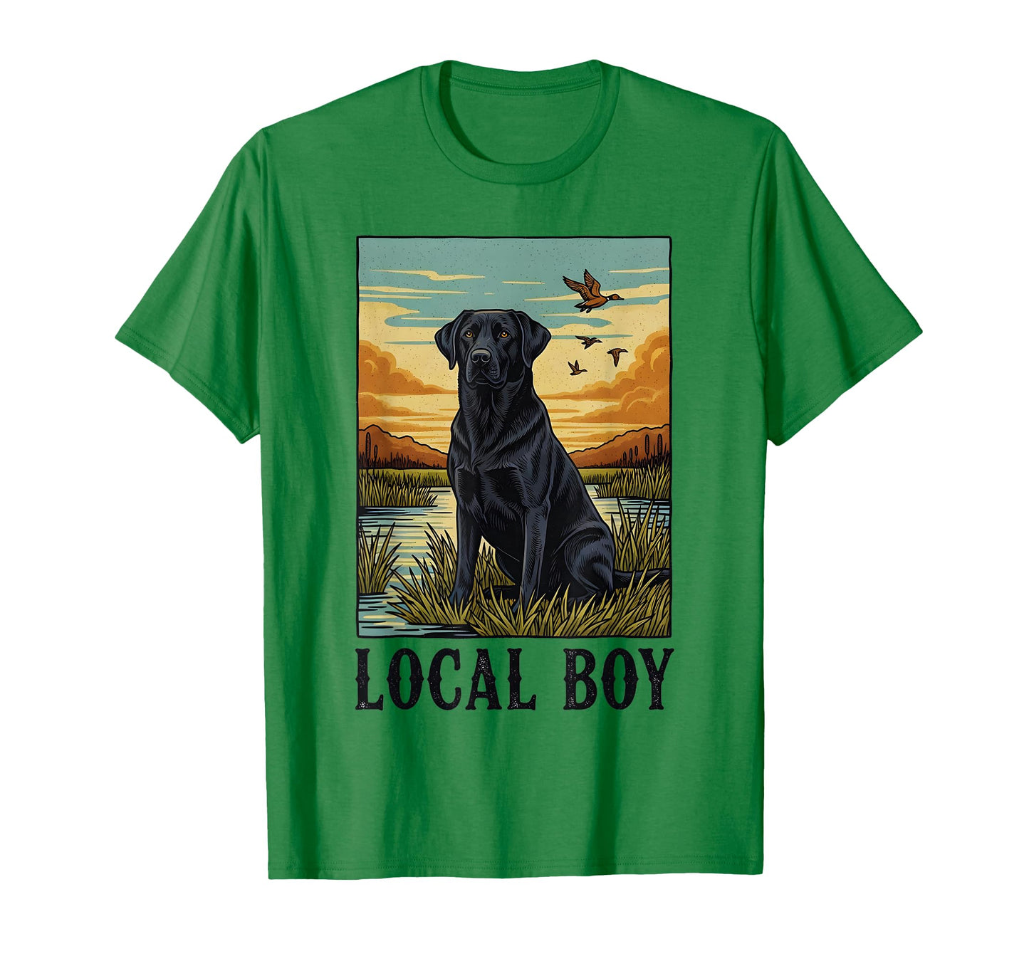 Local Hunting Boy Dog Retro Southern Country Pride Vintage T-Shirt